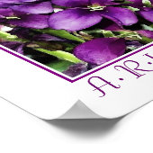 Poster fleurs violettes d'impression d'Arizona (Coin)