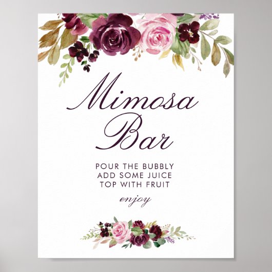 Poster fleurs violettes douche nuptiale mimosa signe barr (Devant)