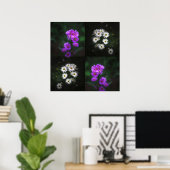 Poster Fleurs violettes et blanches (Bureau à domicile)