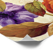 Poster Fleurs violettes et orange (Coin)