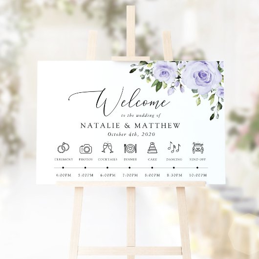 Poster Fleurs violettes, fleurs de lilas, calendrier de m