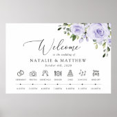 Poster Fleurs violettes, fleurs de lilas, calendrier de m (Devant)