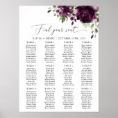 Poster Fleurs violettes, Fleurs de prune, Boho, Carnet de (Devant)
