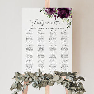 Poster Fleurs violettes, Fleurs de prune, Boho, Carnet de