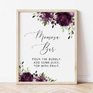 Poster Fleurs violettes, Fleurs de prunes, Boho, Momosa B