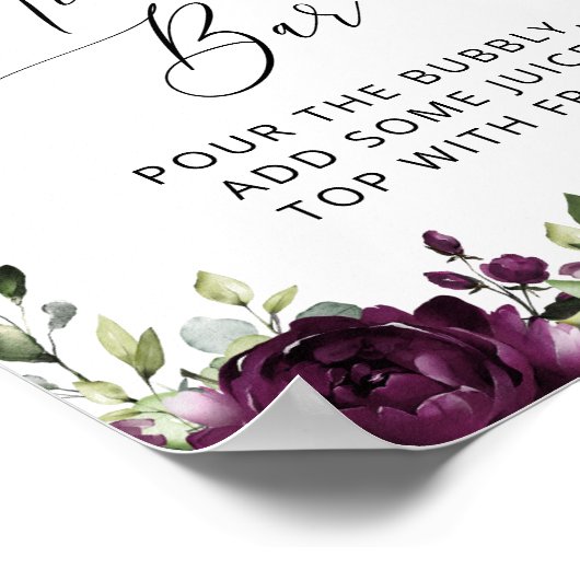 Poster Fleurs Violettes, Fleurs de Prunier, Bohème, Bar à (Coin)