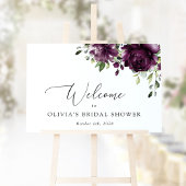 Poster Fleurs violettes, fleurs de prunier, Boho, Bienven