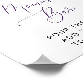 Poster Fleurs violettes, Fleurs Jaunes, Boho, Momosa Bar (Coin)