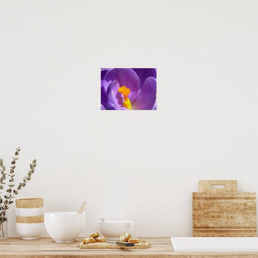 Poster Fleurs violettes Imprimer Crocus bleu Décor (Cuisine)