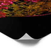 Poster Fleurs violettes violettes Abstraites (Coin)