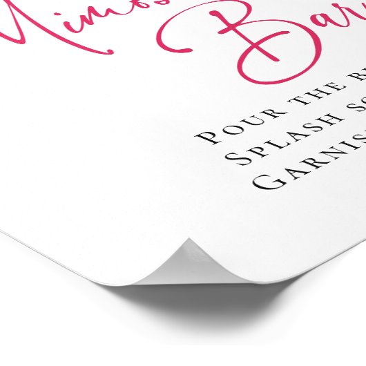 Poster Fleurs vives Floral Citrus Bridal Mimosa Bar (Coin)