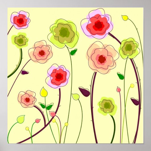 Poster Fleurs Whimsical (Devant)