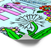 Poster Fleurs Whimsical et nom de la fille Hannah Wall Ar (Coin)