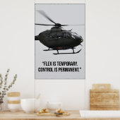 Poster Flex Is Temporary Control Is Permanent Quote (Cuisine)