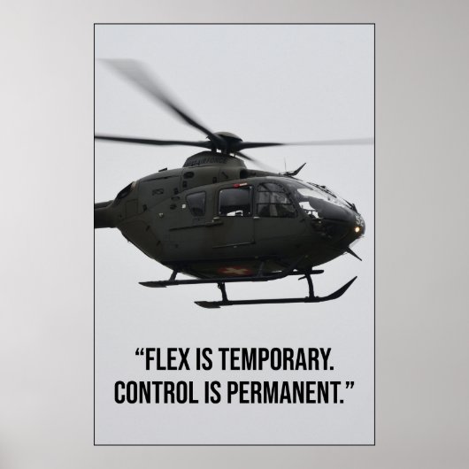 Poster Flex Is Temporary Control Is Permanent Quote (Devant)