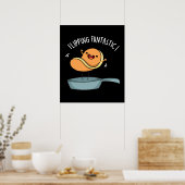 Poster Fliastic Funny Pancake Pun Dark BG (Cuisine)