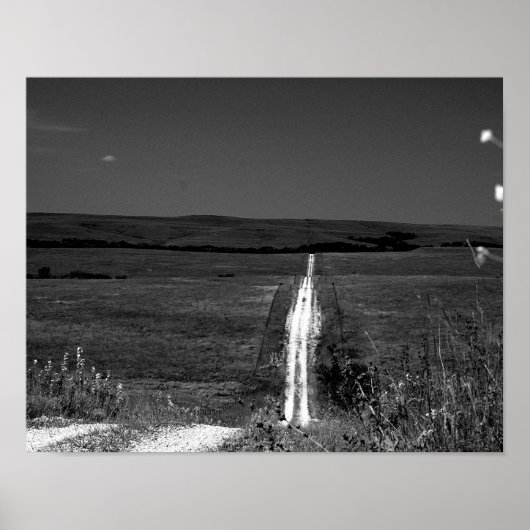 Poster Flint Hills of Kansas en B/W (Devant)