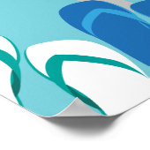 Poster Flip Flop Zone Plage Mariage (Coin)