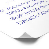 Poster Flip Flops Dancing Chaussures Mariage bleu marine (Coin)