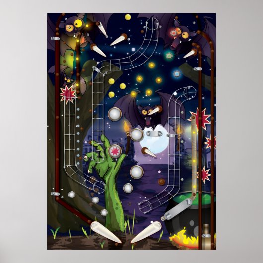 Poster Flipper Pinball (Devant)