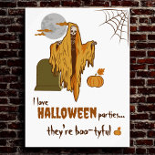 Poster Flirt personnalisé Squelette Citrouille Halloween
