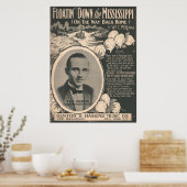 Poster Floatin de 1924 dans le Mississippi (Cuisine)
