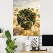 Poster Floating Garden Island Fantasy Art (Bureau à domicile)