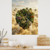 Poster Floating Garden Island Fantasy Art (Cuisine)