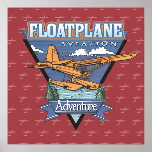 Poster Floatplane Aviation Adventure (Devant)