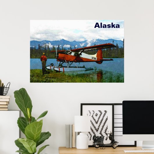 Poster Floatplane De Havilland Beaver (Bureau à domicile)