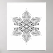 Poster Flocon de neige cristal (Devant)