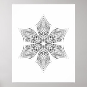 Poster Flocon de neige cristal