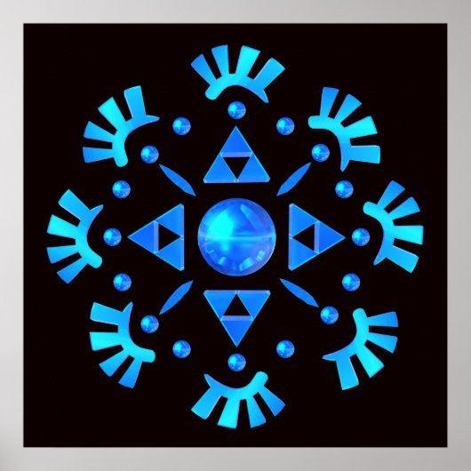 Poster Flocon de neige cristal (Devant)