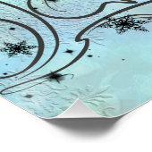 Poster Flocon de neige de chat cosmique (Coin)