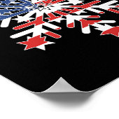 Poster Flocon De Neige - Libéral Démocrate Pour Le 4 Juil (Coin)