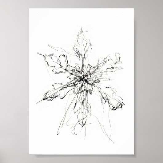 Poster Flocon de neige unique délicat (Devant)