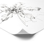 Poster Flocon de neige unique délicat (Coin)