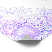 Poster flocon de neige violet clair et coeur étincelant (Coin)