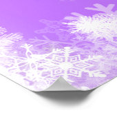 Poster Flocon de neige violet de bienvenue pour 100e anni (Coin)