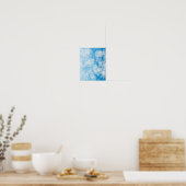 Poster flocons de Noël sur un fond bleu (Cuisine)