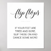 Poster Flops à tongs moderne Chaussures Mariage Signal (Devant)