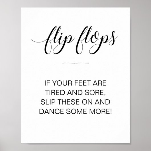 Poster Flops à tongs moderne Chaussures Mariage Signal (Devant)