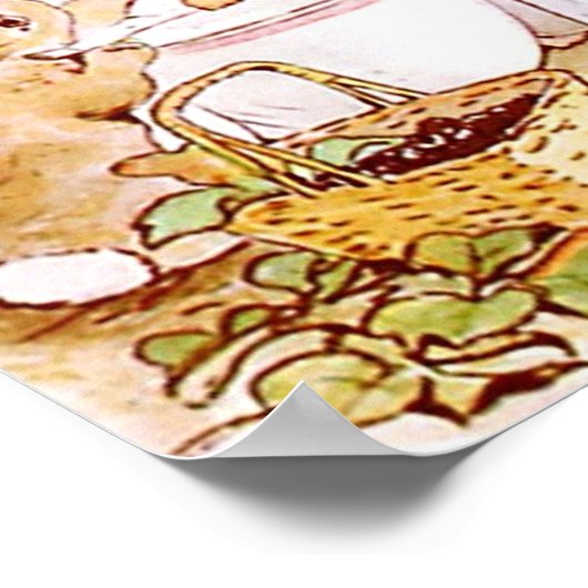 Poster Flopsy Et Cottontail Beatrix Potter (Coin)