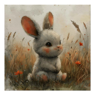 Poster Flopsy Fancy : Un brin de fantaisie lapin