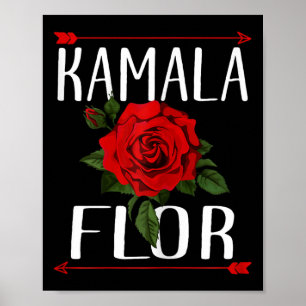 Poster Flor Rose 2024 Je suis avec elle