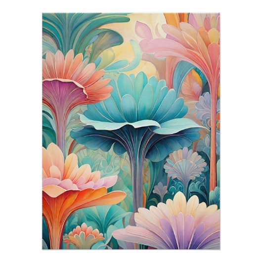 Poster Flora 2 Floral Pastel (Devant)