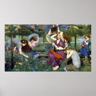 Poster Flora et les Zephyrs, par John William Waterhouse