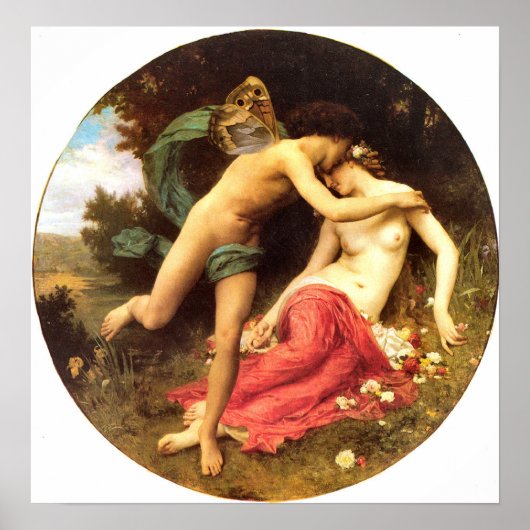 Poster Flora Et Zephyr 1875 William Bougeureau (Devant)