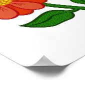 Poster Flora Fleur Plante Fleur Rouge (Coin)