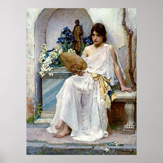 Poster Flora par Pré-Raphaelite John William Waterhouse (Devant)